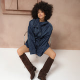 Aysha | Stiefel Dunkelbraun