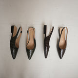 Nelly | Slingback Dark Brown