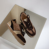 Saffa | Sneaker Dunkelbraun/Noce/Gold/Schokolade