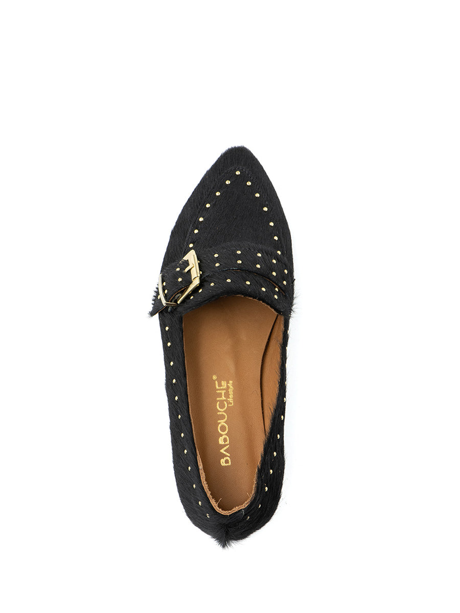 Studs Zwarte Loafers Luna Loafer Black – Babouche Lifestyle