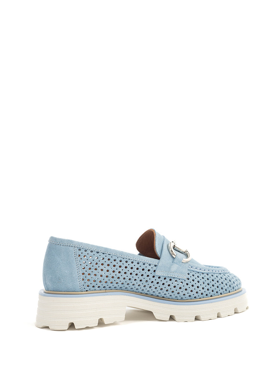 Kate | Chunky Loafer Baby Blue